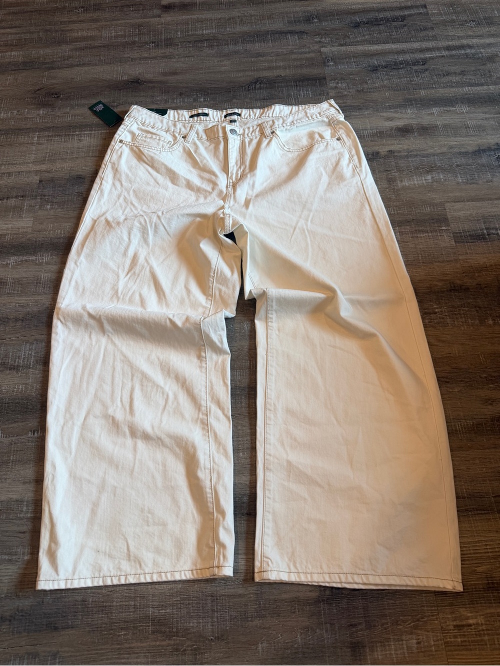 wild fable Cream Wide-Leg Jean Shorts — High-Rise Casual